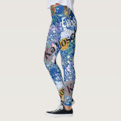 Leggings de libellules de Steampunk bleu (Gauche)