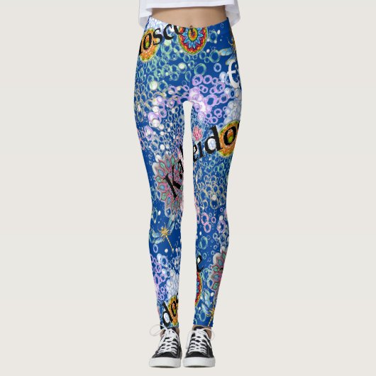 Leggings de libellules de Steampunk bleu (Devant)
