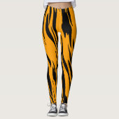 Leggings de lignes de tigres : Style et confort de (Devant)