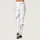Leggings de lignes rouge et noire (Dos)