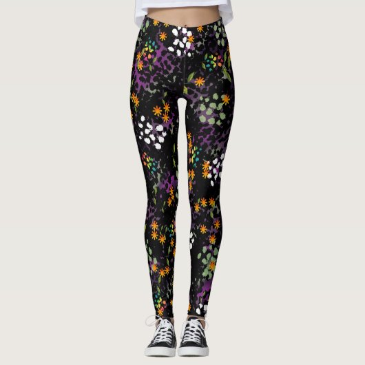 Leggings de lit de fleurs (Devant)