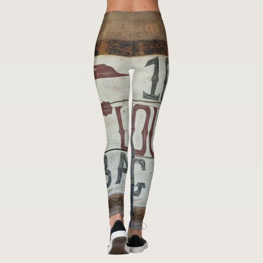 Leggings de l'Ouest - Symbole Vintage de farine ph (Dos)