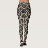 Leggings de luxe Gold et Black Snowflake (Dos)