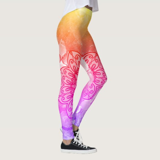 Leggings de mandala arc-en-ciel (Droite)