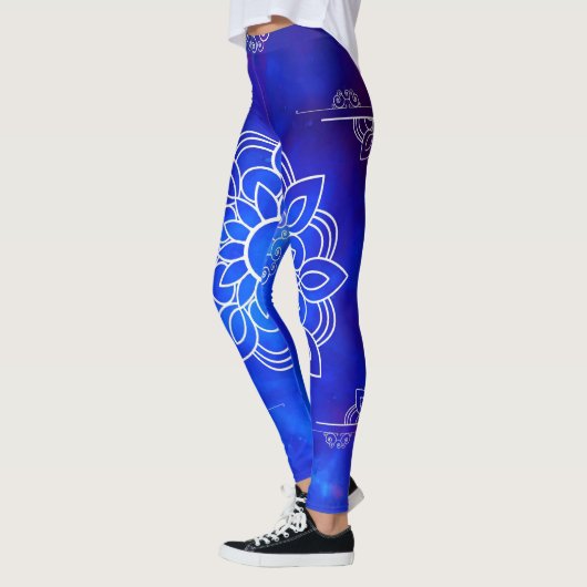Leggings de Mandala bleu (Gauche)