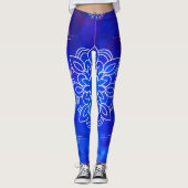 Leggings de Mandala bleu (Devant)