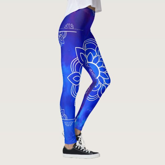 Leggings de Mandala bleu (Droite)