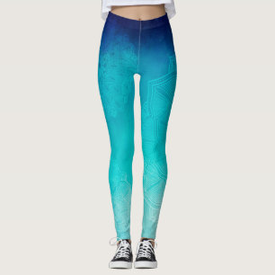 Leggings de Mandala bleu