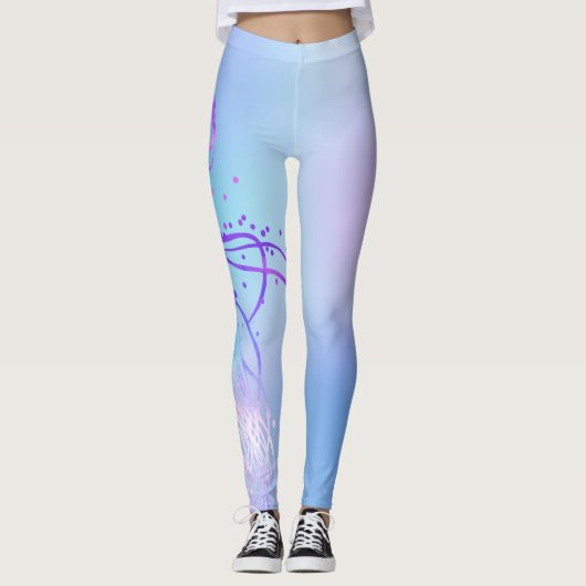 Leggings de méduses psychédéliques (Devant)