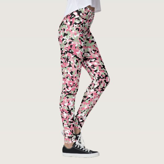 Leggings de Micro Camo rose et vert (Droite)