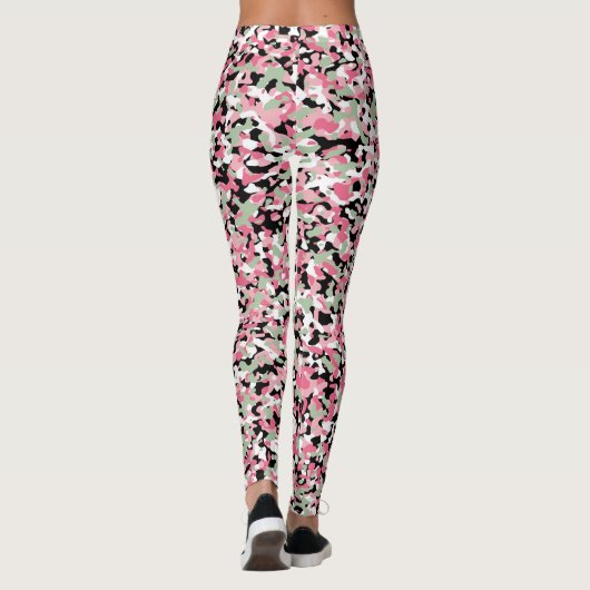 Leggings de Micro Camo rose et vert (Dos)