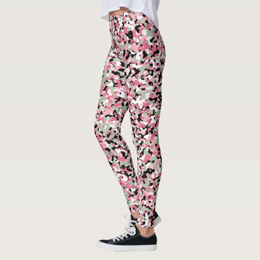 Leggings de Micro Camo rose et vert (Gauche)