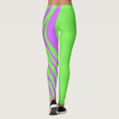 Leggings de mode à motif zèbre néon (Dos)