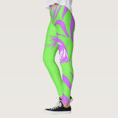 Leggings de mode à motif zèbre néon (Gauche)