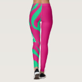 Leggings de mode à motif zèbre néon (Dos)