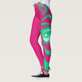 Leggings de mode à motif zèbre néon (Gauche)