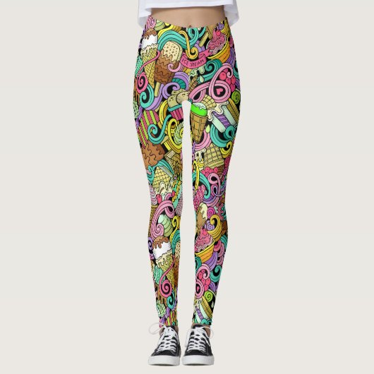 Leggings de mode de crème glacée (Devant)