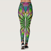 Leggings de mode floral fractal (Dos)