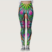 Leggings de mode floral fractal (Devant)