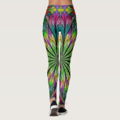 Leggings de mode floral fractal (Dos)