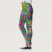 Leggings de mode floral fractal (Gauche)