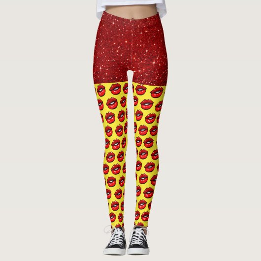 Leggings de mode LIPS (Devant)