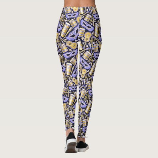Leggings de mode Mardi Gras Pop (Dos)