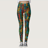 Leggings de mode Pop Abstrait Extraordinaire (Devant)