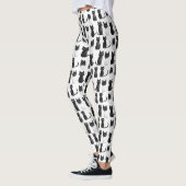 Leggings de moelle monochrome - Chats noirs (Gauche)