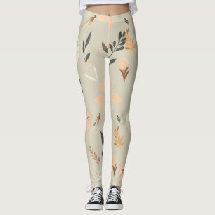 Leggings de nature artistique - Couleurs douces et