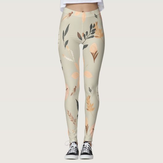 Leggings de nature artistique - Couleurs douces et (Devant)