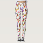 Leggings de Noël avec Jouets colorés Cerfs (Devant)