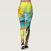 Leggings de Noël, Beach Bum Père Noël (Dos)