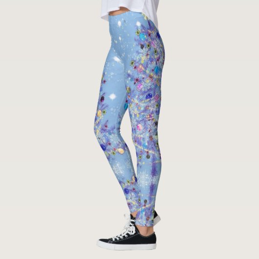 Leggings de Noël Beau arbre de Noël (Gauche)