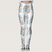 Leggings de Noël de baseball Snowman (Devant)