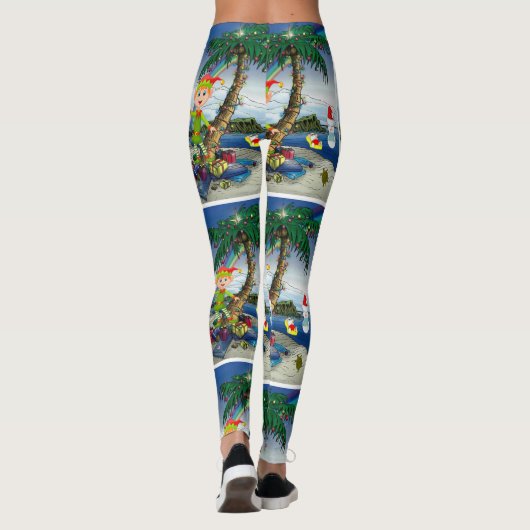 Leggings de Noël, Elf Beach (Dos)