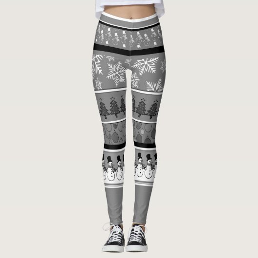 Leggings de Noël gris (Devant)