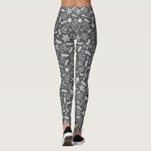Leggings de Noël gris ardoise (Dos)