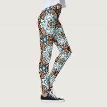 Leggings de Noël homme en pain d'épices