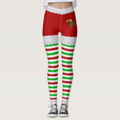 Leggings de Noël Mistletoe (Devant)