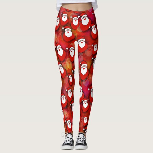 Leggings de Noël Père Noël (Devant)