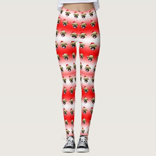 Leggings de Noël pour Pug (Devant)