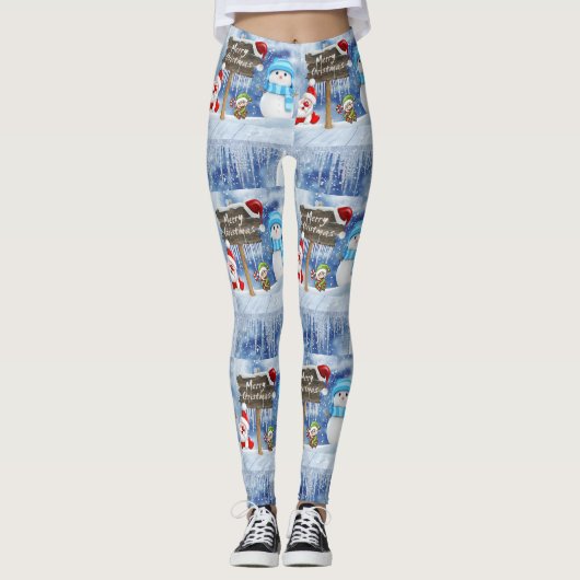 Leggings de Noël, Snowman (Devant)