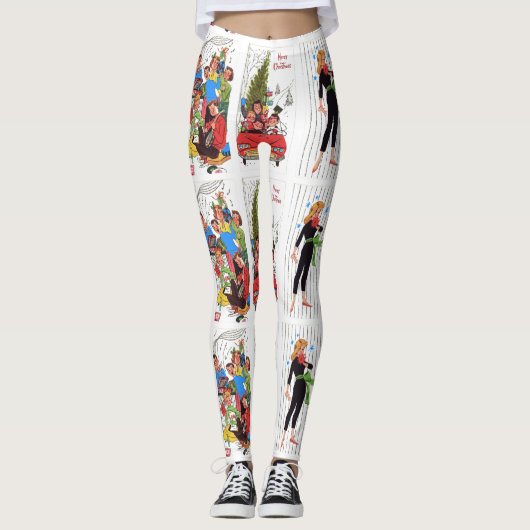 leggings de Noël vintage rockabilly (Devant)