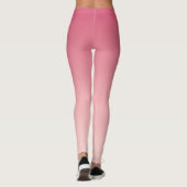 Leggings de nom personnalisé Hot Rose to Blush Pin (Dos)