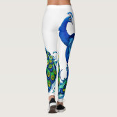 Leggings de paon bleu (Dos)