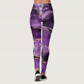 Leggings de Parties scintillant d'or violet avec n (Dos)