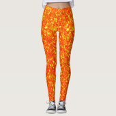 Leggings de Parties scintillant Jaune citrouille : (Devant)