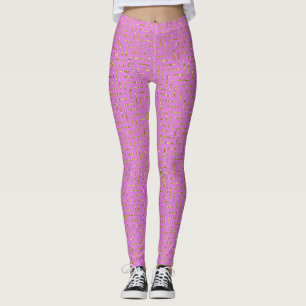 Leggings de Parties scintillant rose et or