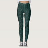 Leggings de Parties scintillant vert émeraude (Devant)